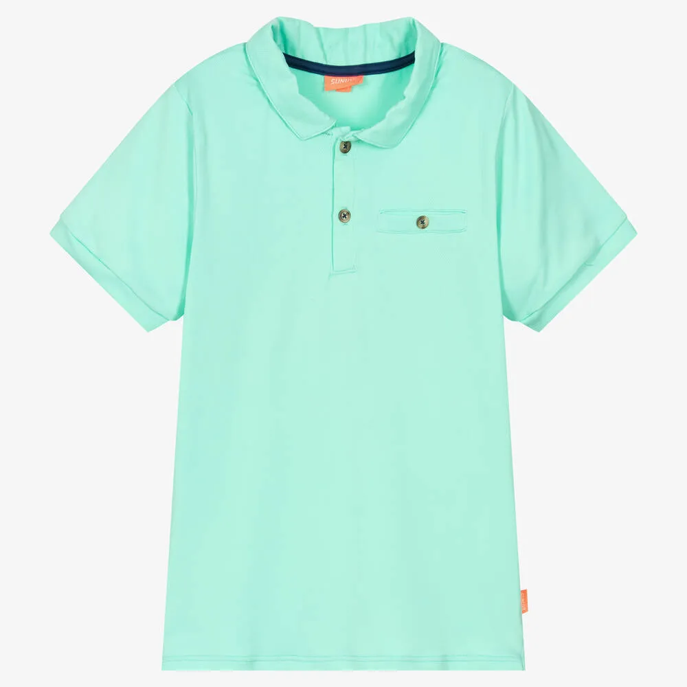 Teen Boys Green Polo Shirt